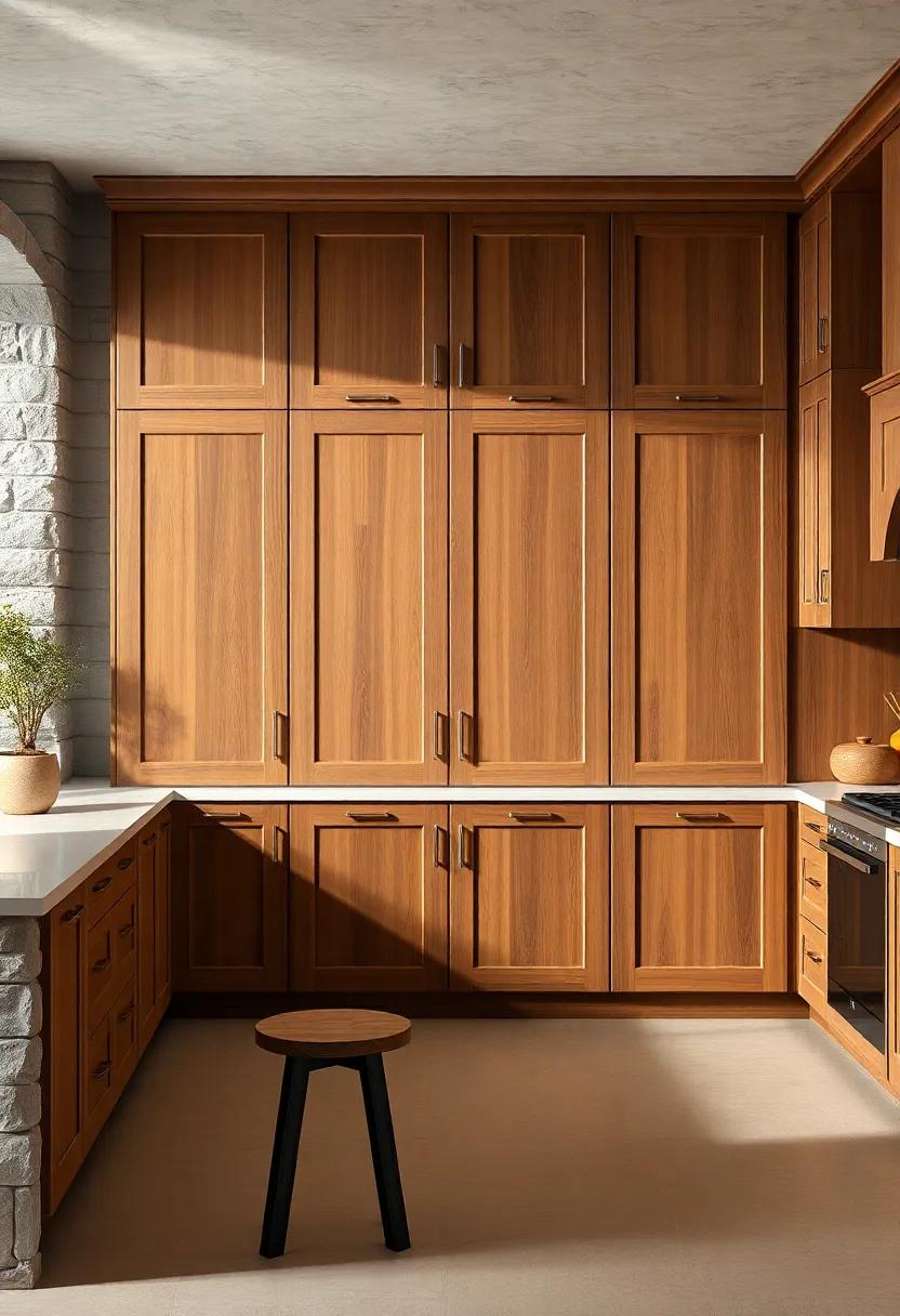 Shaker Style: Classic Shaker-style​ doors in a warm ⁢walnut finish,marrying tradition​ with modern efficiency in design