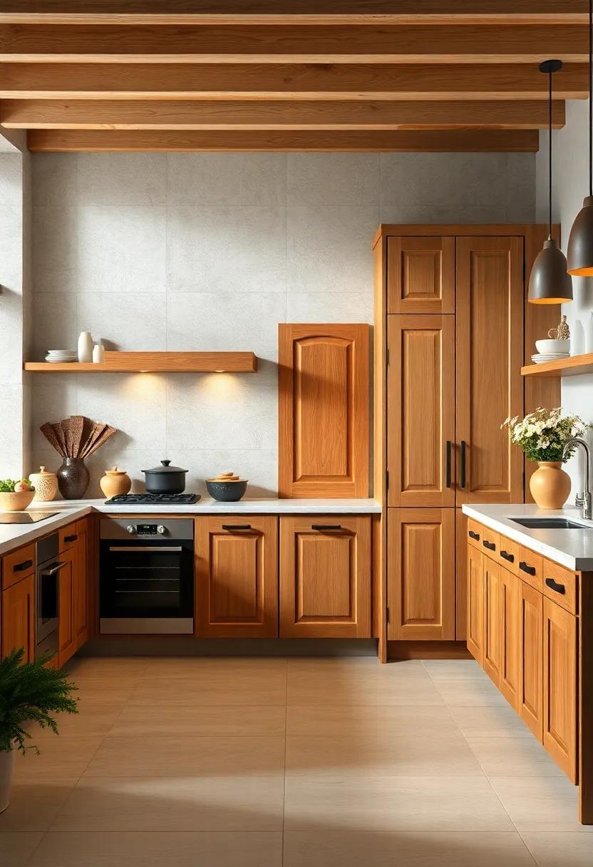 Vintage Inspired: Antique-finish⁣ wood doors with ‍classic hardware for a⁢ nostalgic feel in a modern kitchen