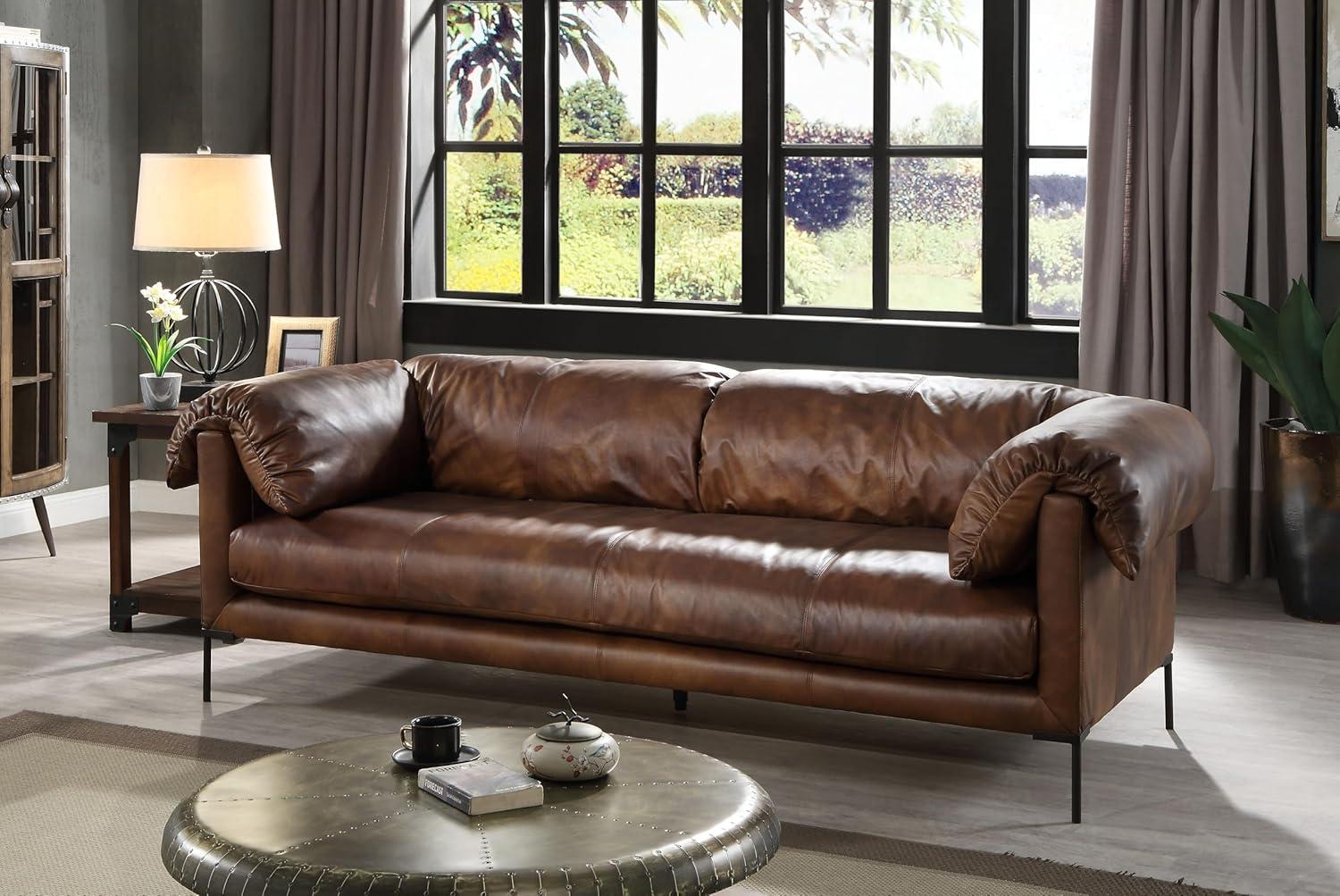 Experiencing ⁤Comfort & Style with the Macho Top Grain Leather Sofa
