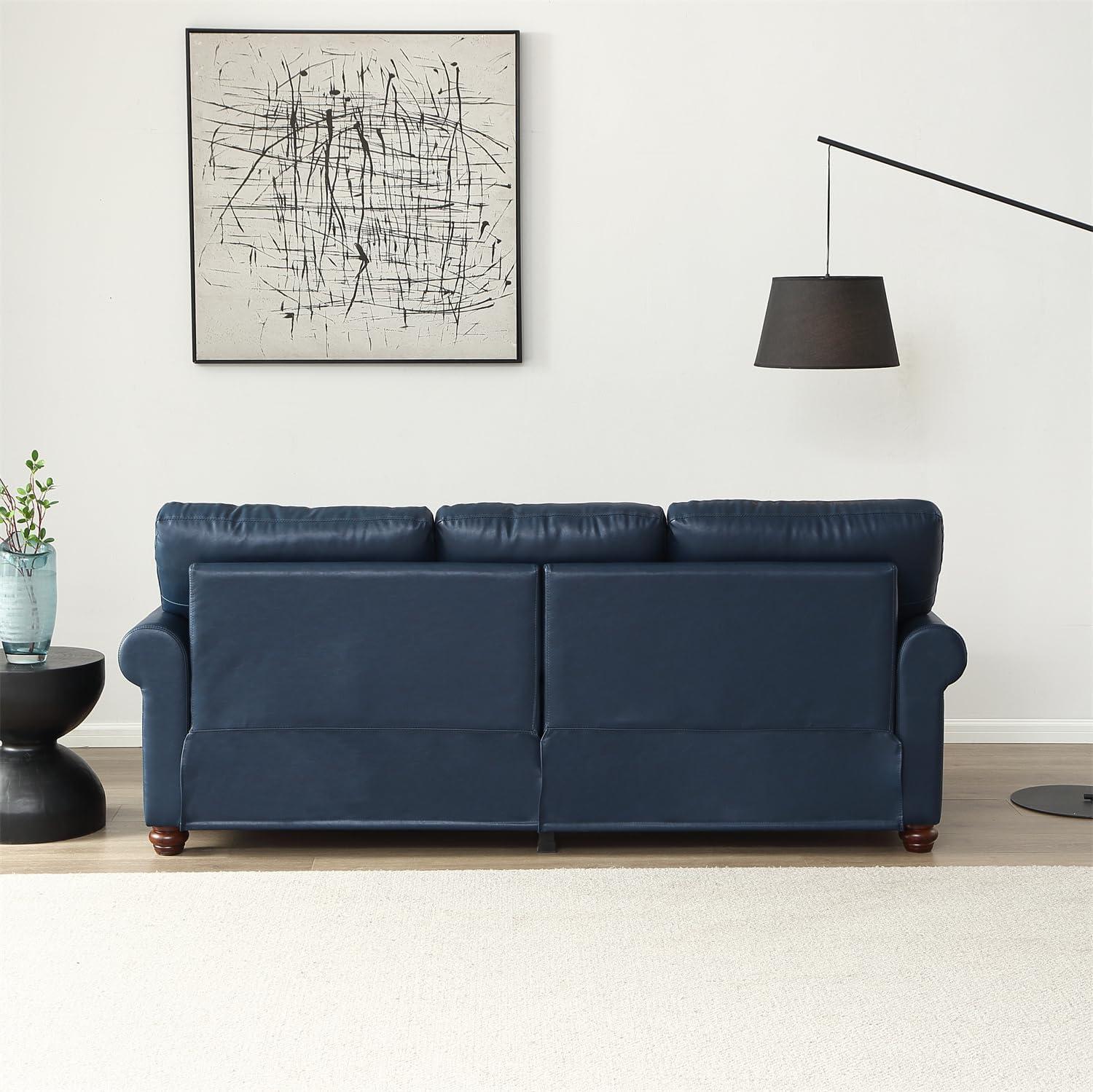 Harper & Bright Navy Blue Sofa: Stylish Comfort Meets Smart⁣ Storage