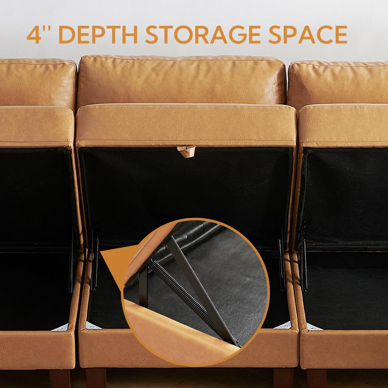 L Shape Modular‍ Sofa 98'' 4-Seater ‌- how it ⁢fits your space