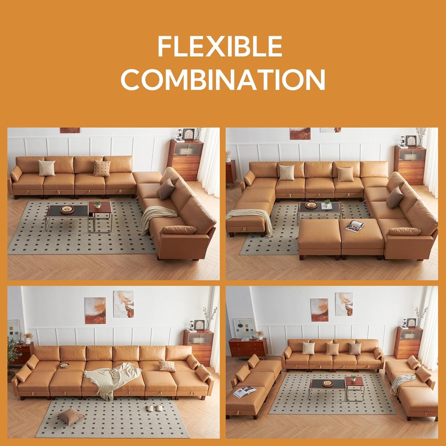 L shape Modular Sofa 98'' 4-Seater - how it fits your space