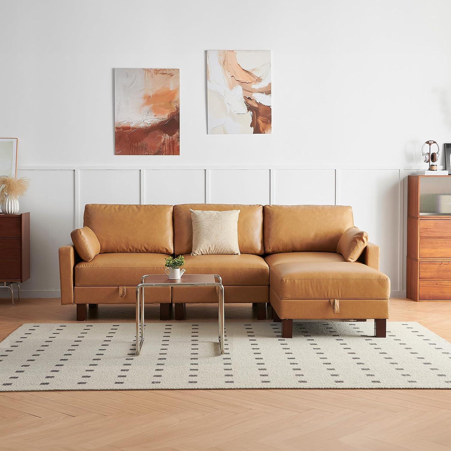 L Shape Modular Sofa 98'' ⁤4-Seater - how it fits your space