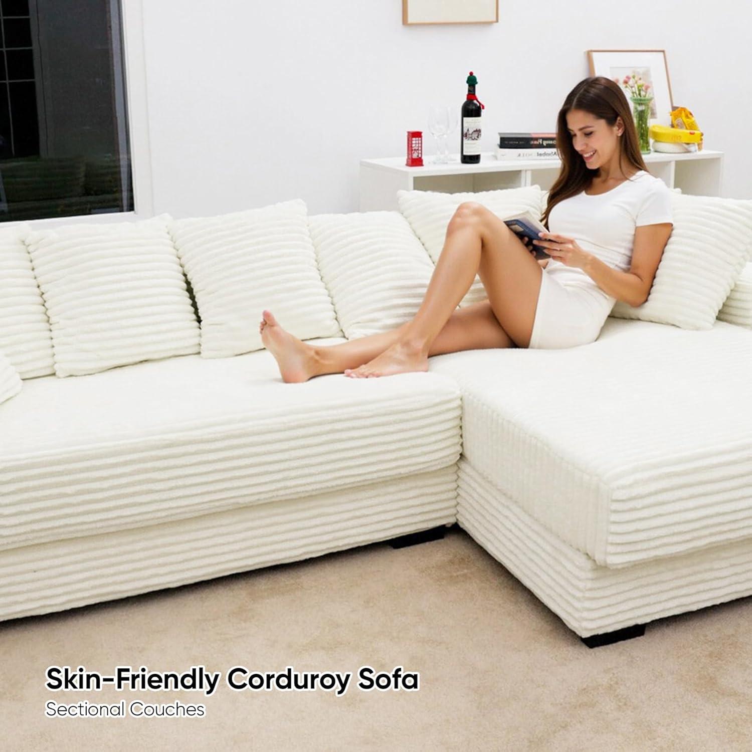 Luxanimarion 111'' Modern Sectional Cloud Sofa in your space