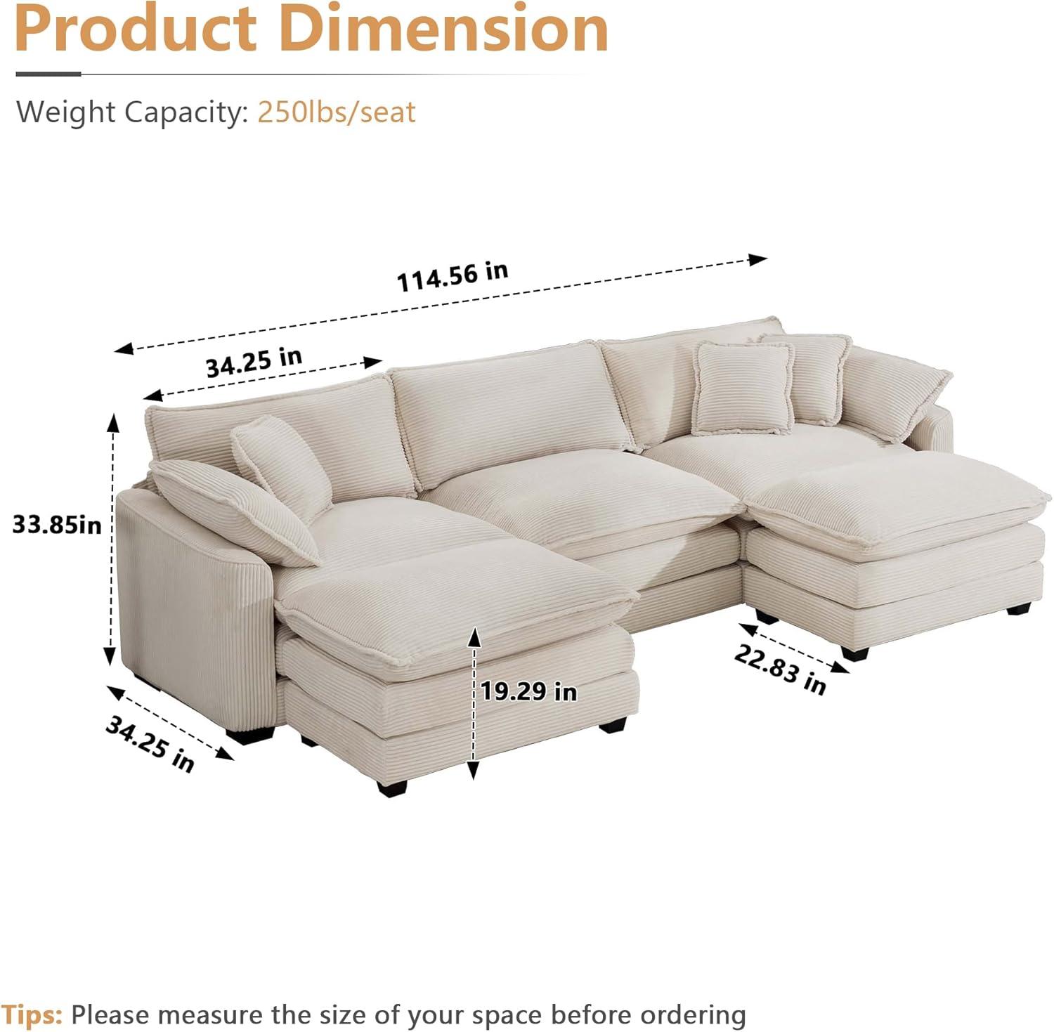 Mikibama Modular Sectional ​Sofa, 114.5 — how you'll use it