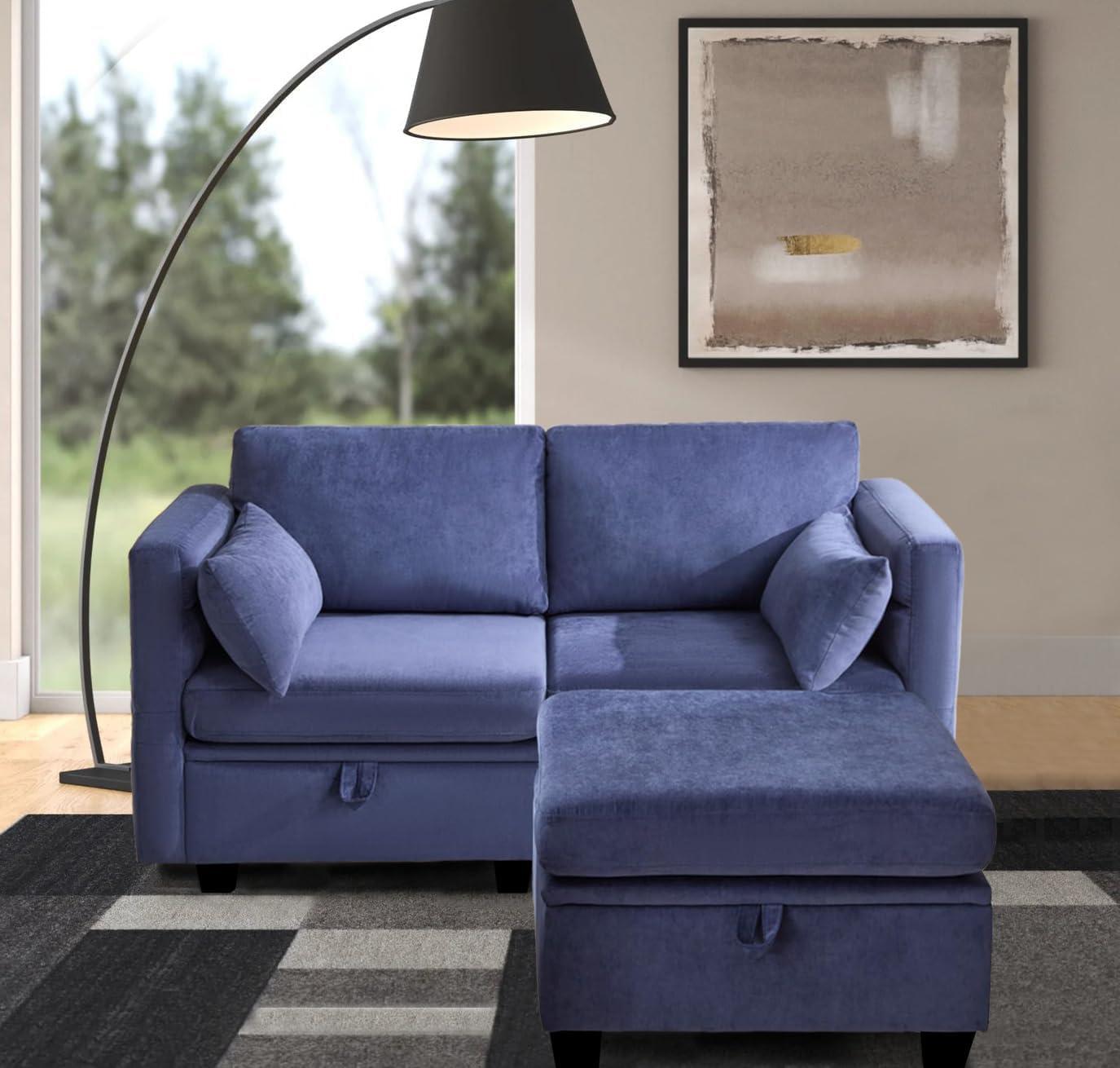 Modular Loveseat with Storage & Recliners Perfect for Small spaces