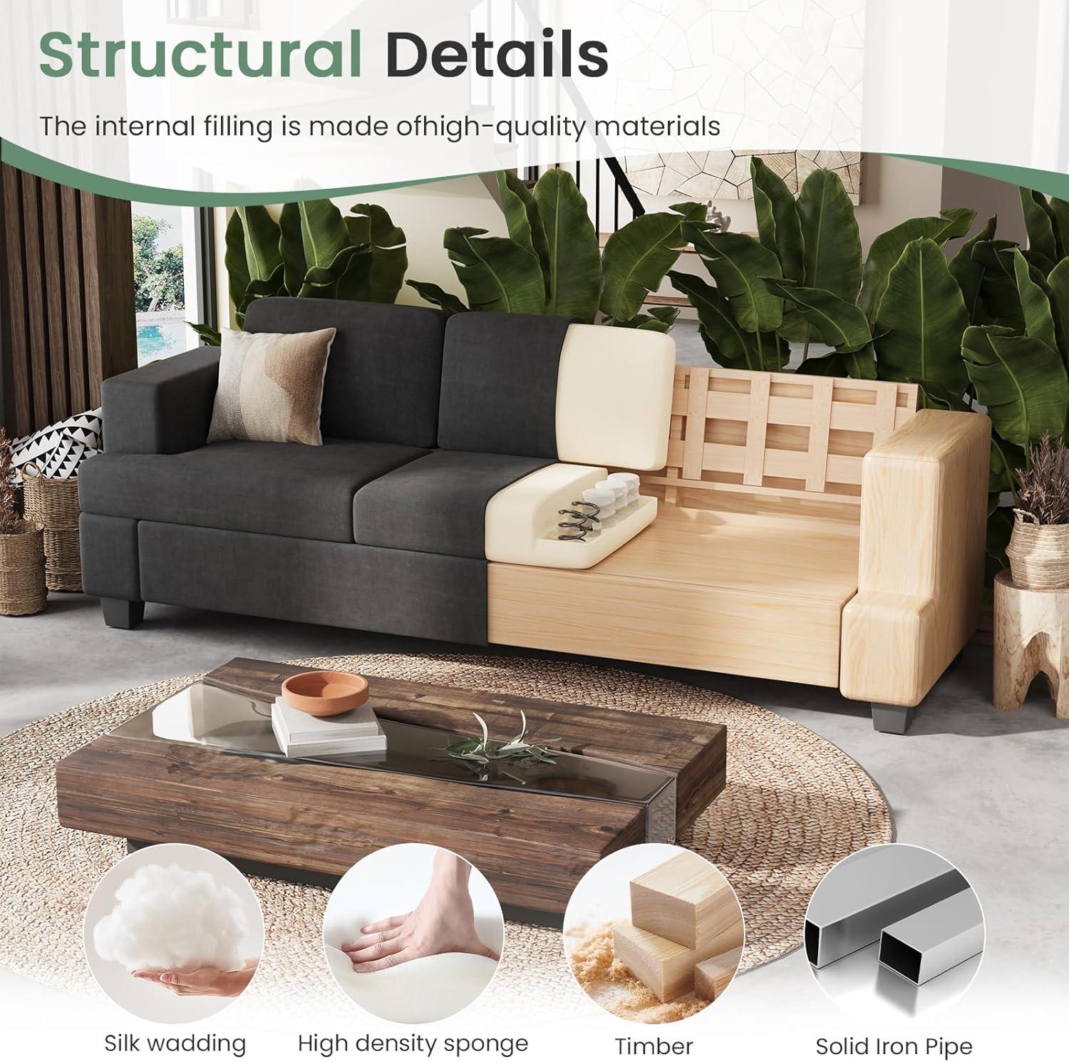 Spacious & Stylish: Exploring the YOUDENOVA Sofa Set ⁣Comfort