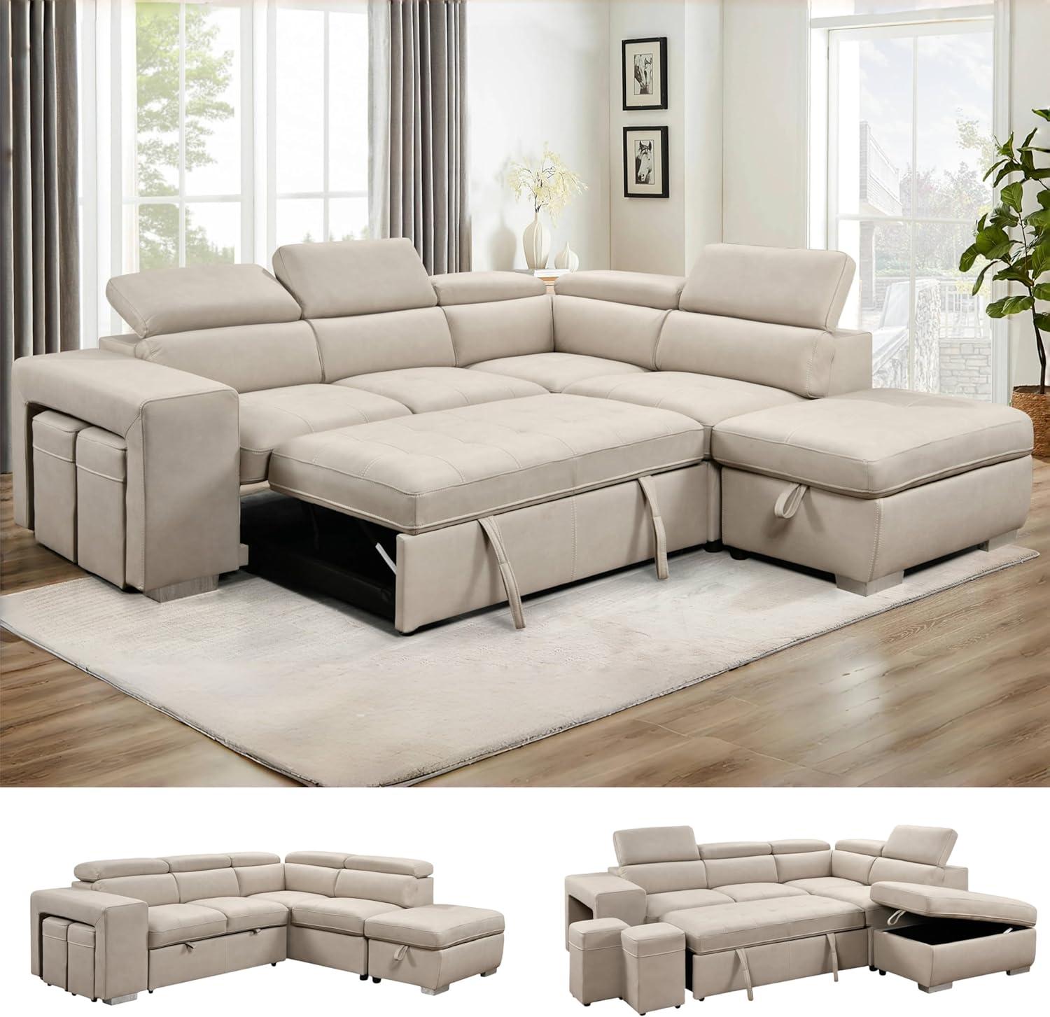 THSUPER⁣ 104'' L-Shaped sectional: How it fits your⁤ space