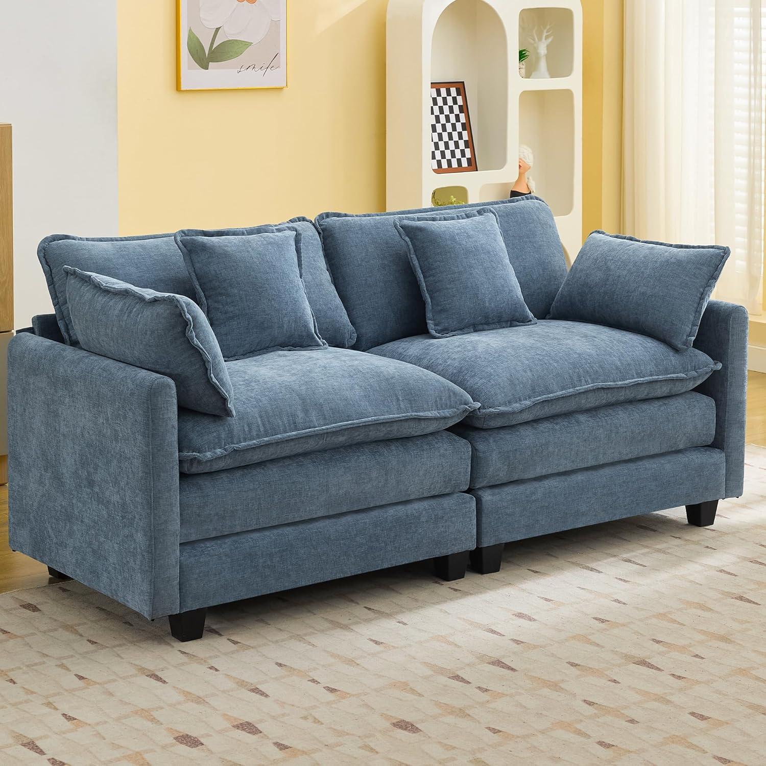 WUTUTUEE 76'' Cloud Deep Seat Loveseat for your small space