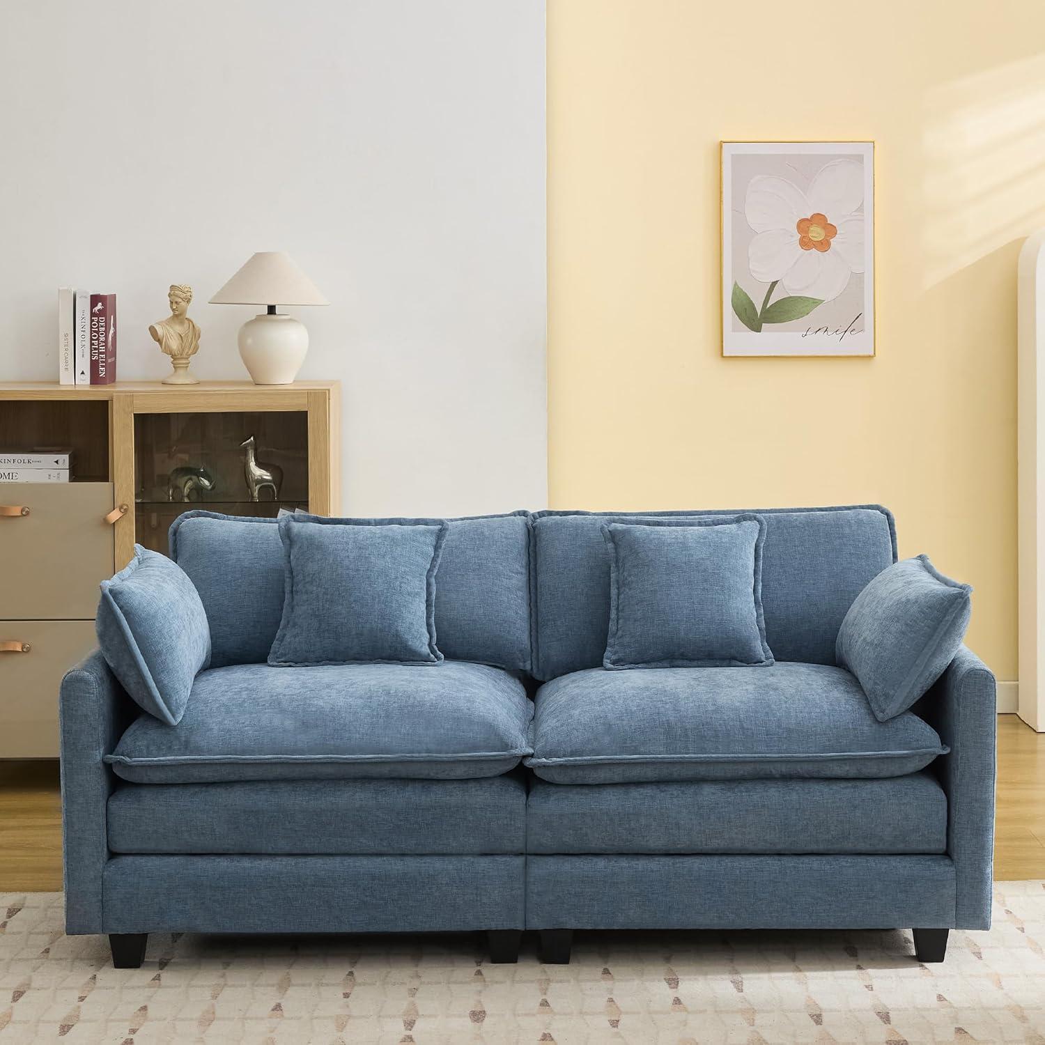 WUTUTUEE 76'' Cloud Deep Seat Loveseat for your small space
