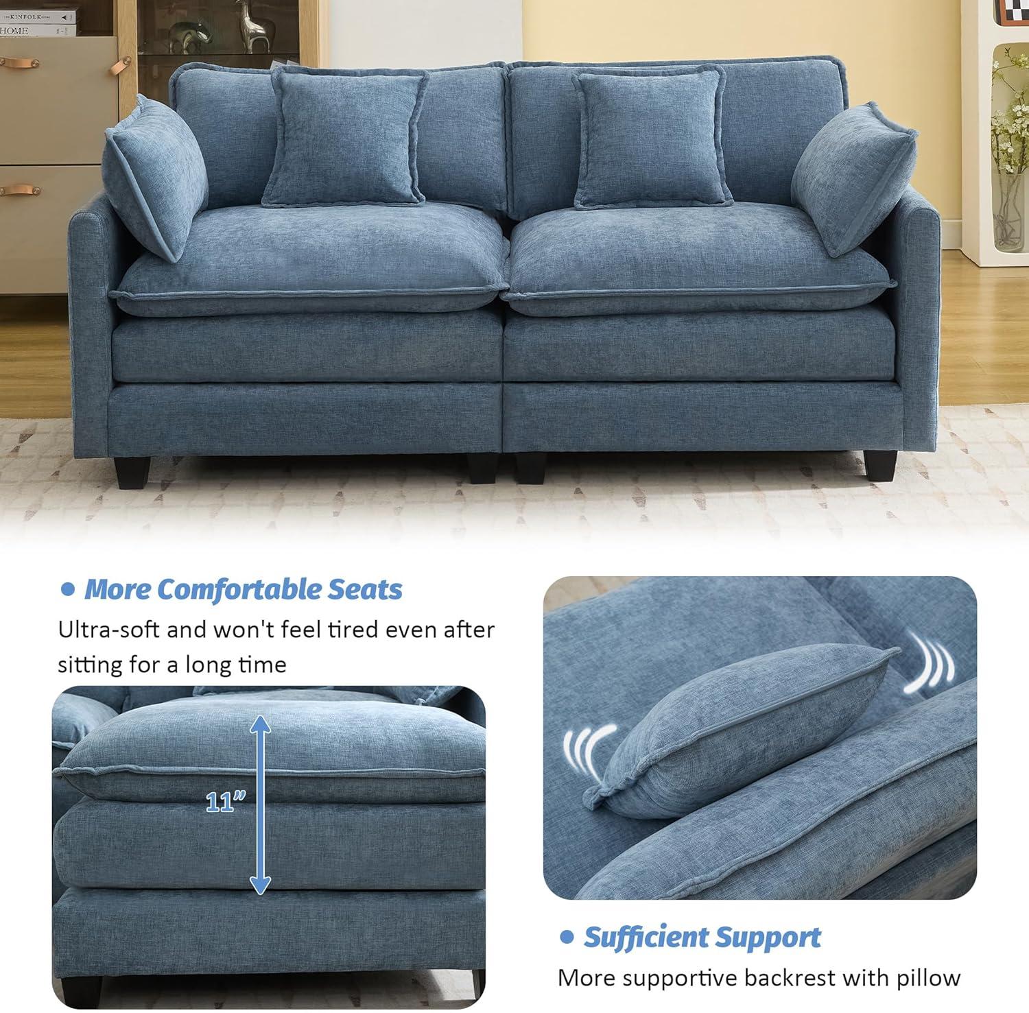 WUTUTUEE 76'' Cloud Deep Seat Loveseat for your small space