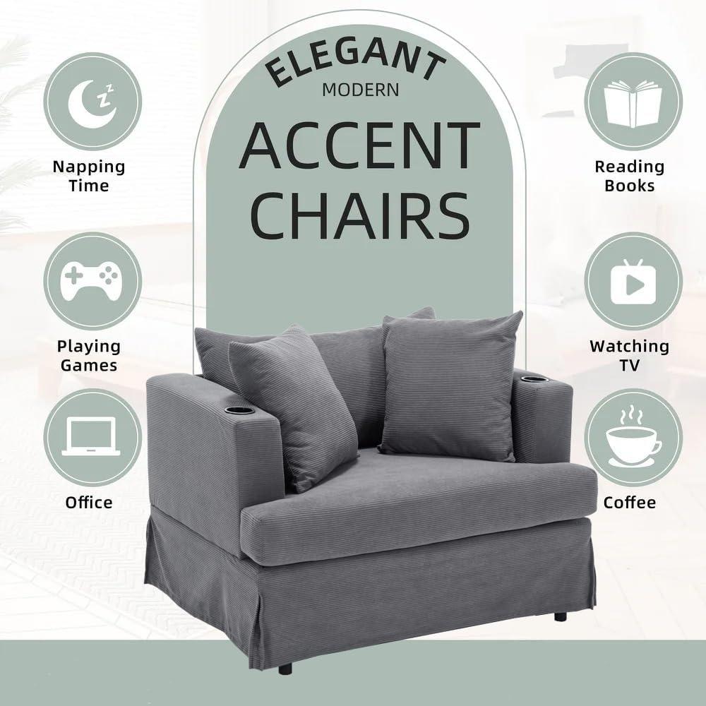 Asahree 47'' Mid Century ⁤Loveseat fits your reading nook