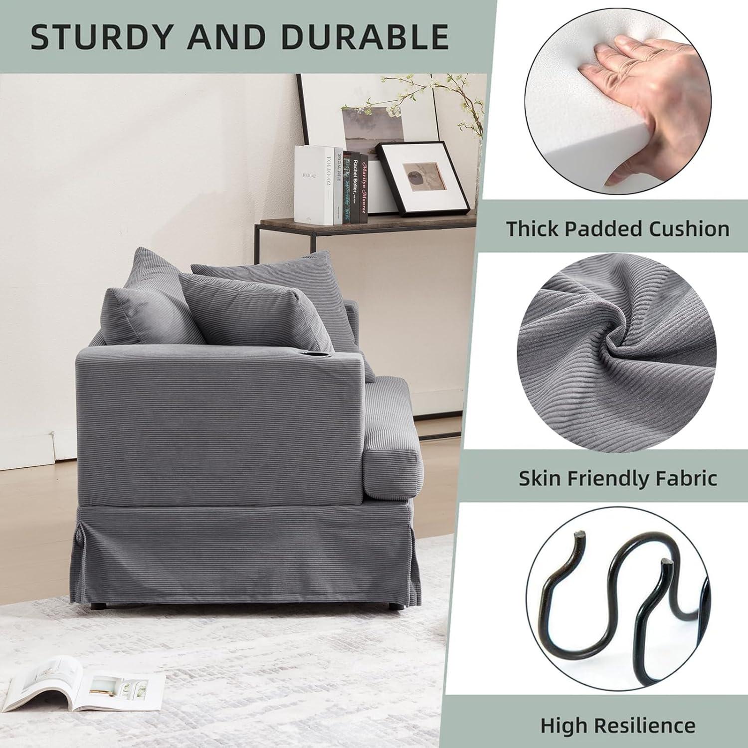 Asahree 47'' Mid Century Loveseat fits ⁣your reading nook