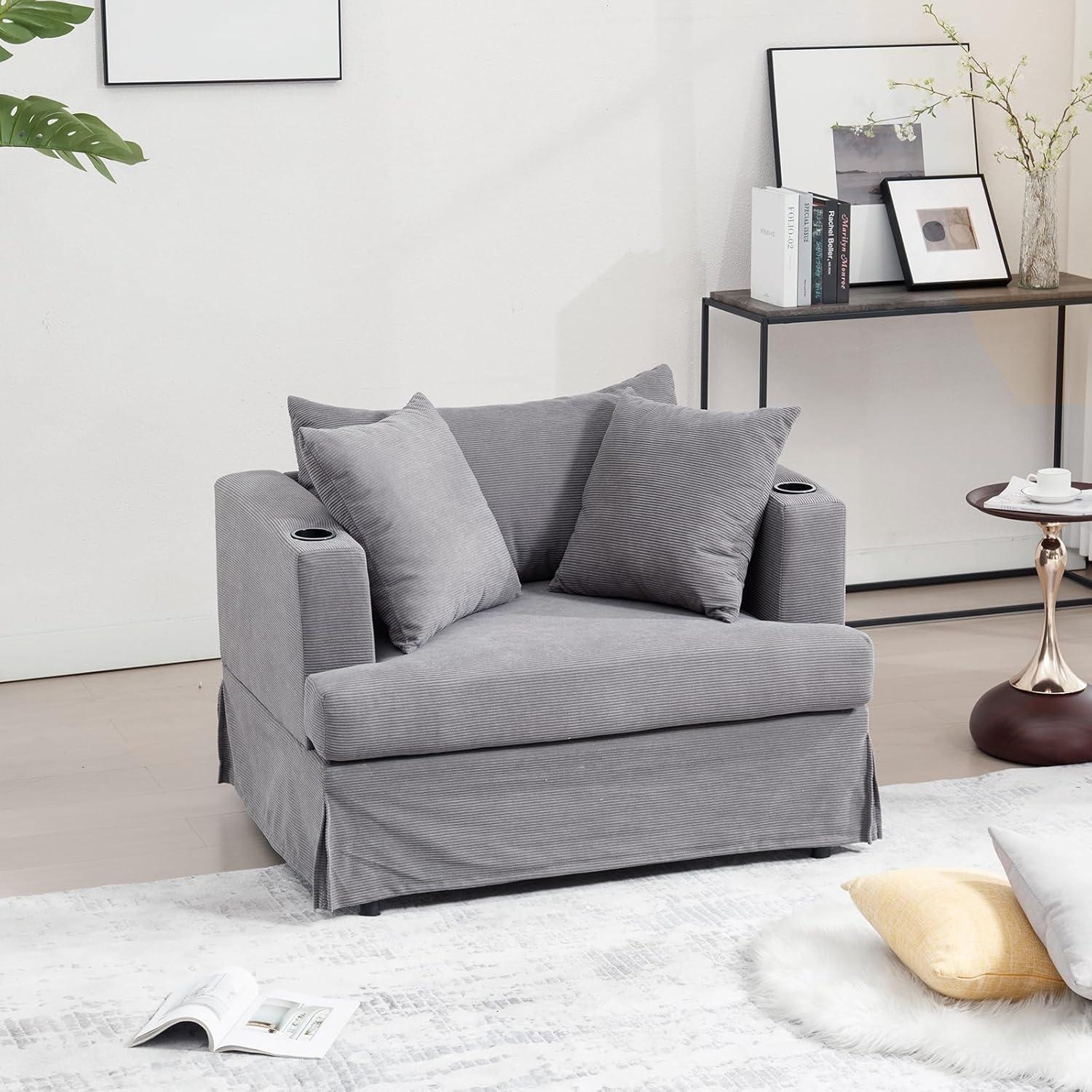 Asahree ​47'' mid Century Loveseat​ fits your reading nook